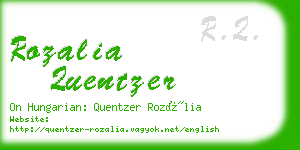 rozalia quentzer business card